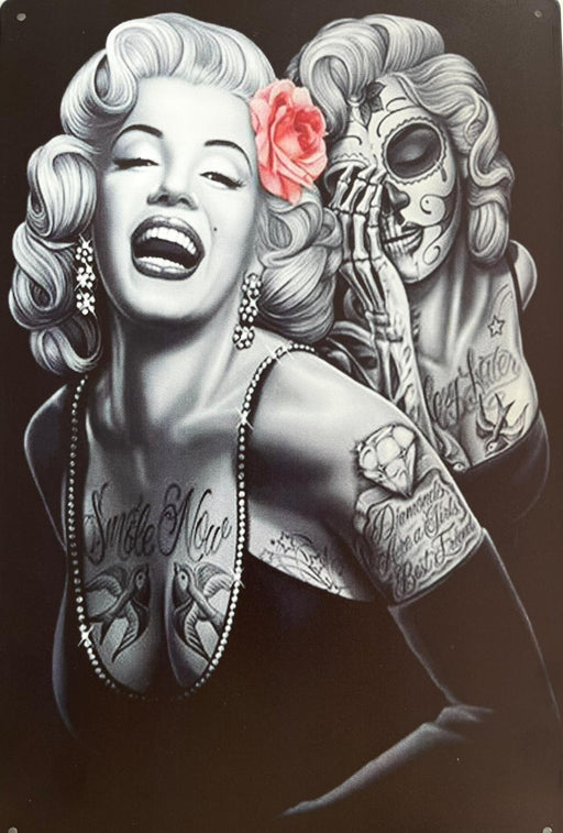 PLAQUE MÉTAL MONRO DARK 30X20 CM - PLAQUE DECORATIVE - MUZZANO