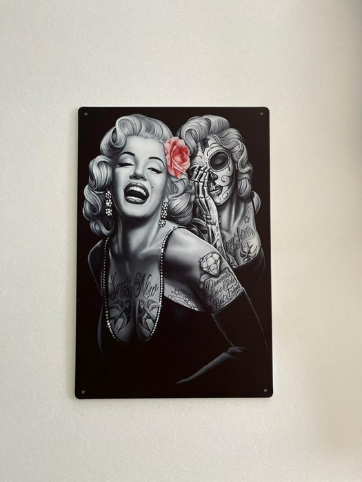 PLAQUE MÉTAL MONRO DARK 30X20 CM - PLAQUE DECORATIVE - MUZZANO