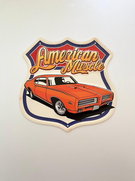 PLAQUE MÉTAL MUSCLE 30X30 CM - PLAQUE DECORATIVE - MUZZANO