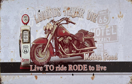 PLAQUE MÉTAL NEVER DIE 30X20 CM - PLAQUE DECORATIVE - MUZZANO