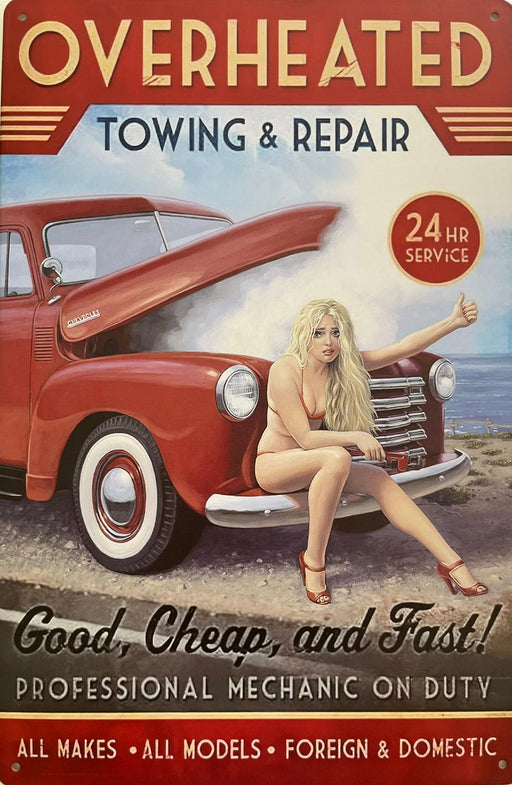 PLAQUE MÉTAL OVERHEATED 30X20 CM - PLAQUE DECORATIVE - MUZZANO