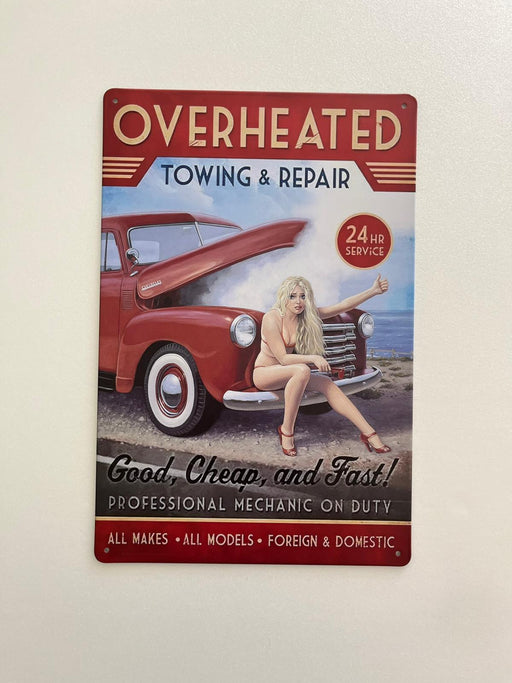 PLAQUE MÉTAL OVERHEATED 30X20 CM - PLAQUE DECORATIVE - MUZZANO