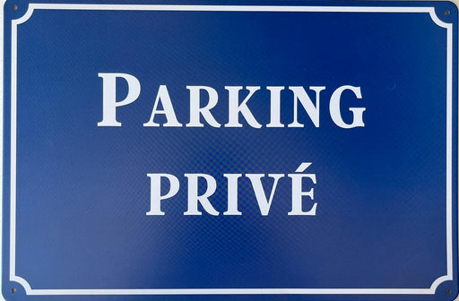 PLAQUE MÉTAL PARKING PRIVÉ 30X20 CM - PLAQUE DECORATIVE - MUZZANO