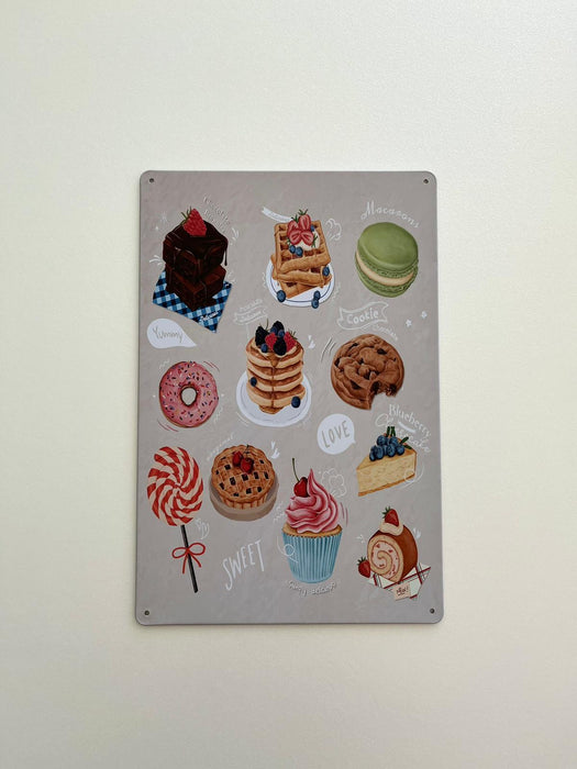 PLAQUE MÉTAL PATISSERIE 30X20 CM - PLAQUE DECORATIVE - MUZZANO