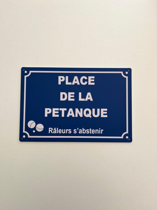 PLAQUE MÉTAL PETANQUE 30X20 CM - PLAQUE DECORATIVE - MUZZANO