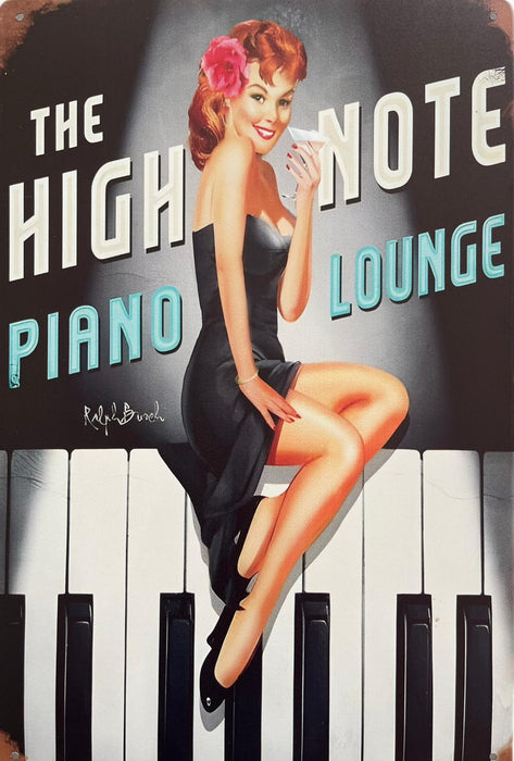 PLAQUE MÉTAL PIANO 30X20 CM - PLAQUE DECORATIVE - MUZZANO