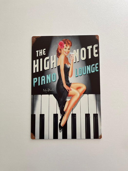 PLAQUE MÉTAL PIANO 30X20 CM - PLAQUE DECORATIVE - MUZZANO