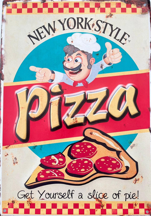 PLAQUE MÉTAL PIZZA 30X40 CM - PLAQUE DECORATIVE - MUZZANO