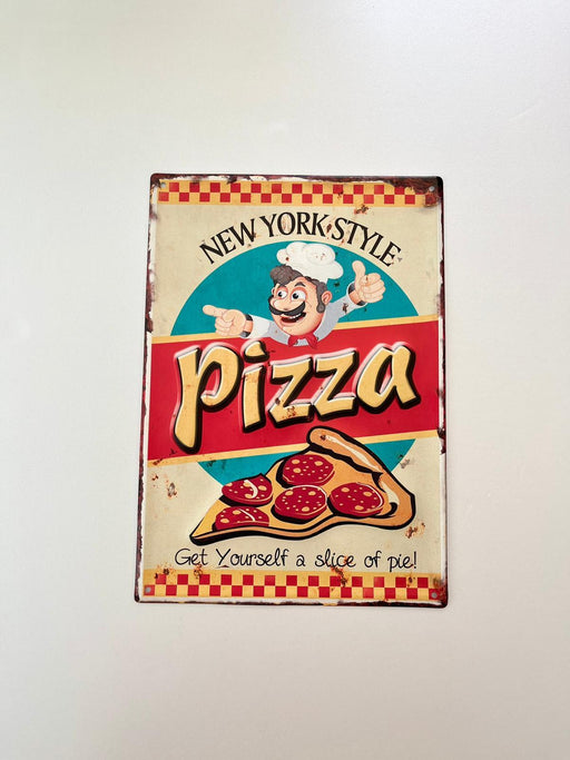 PLAQUE MÉTAL PIZZA 30X40 CM - PLAQUE DECORATIVE - MUZZANO