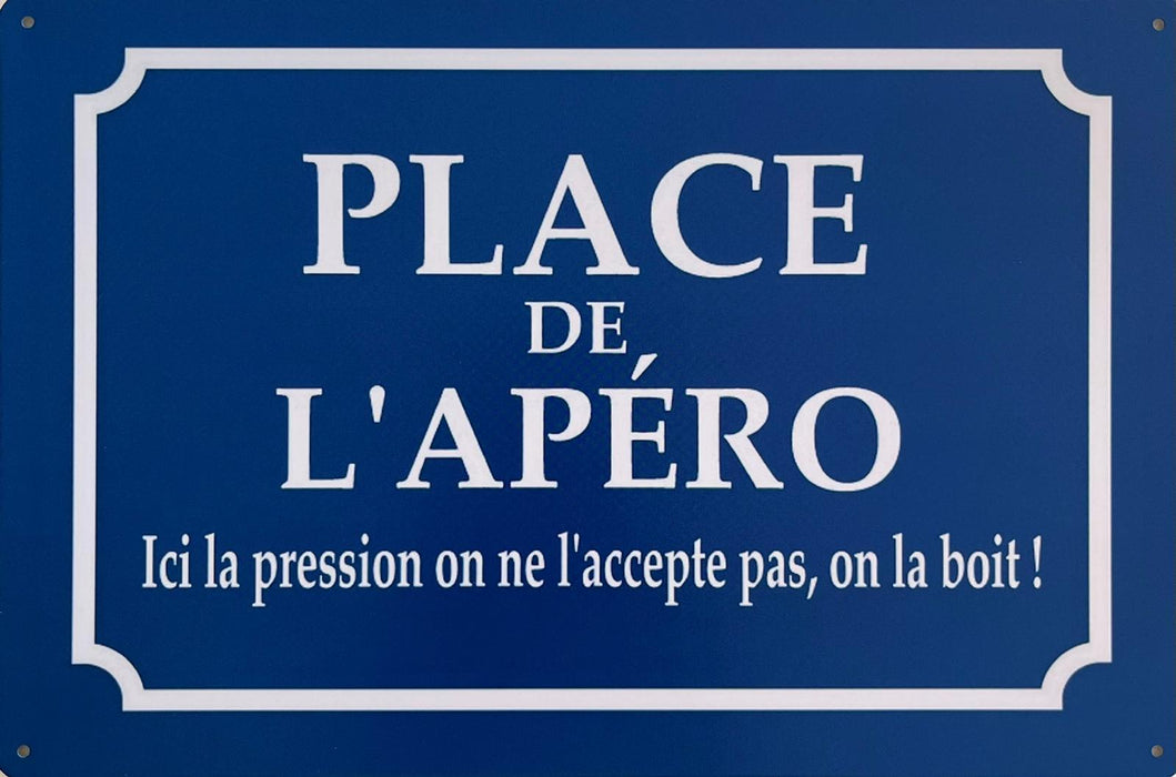 PLAQUE MÉTAL PLACE PAERO 30X20 CM - PLAQUE DECORATIVE - MUZZANO