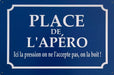PLAQUE MÉTAL PLACE PAERO 30X20 CM - PLAQUE DECORATIVE - MUZZANO