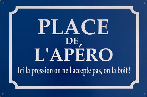 PLAQUE MÉTAL PLACE PAERO 30X20 CM - PLAQUE DECORATIVE - MUZZANO