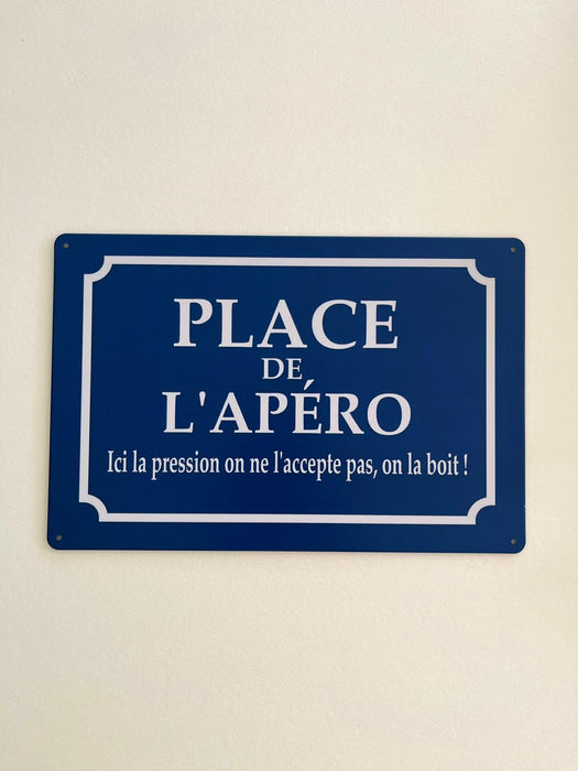 PLAQUE MÉTAL PLACE PAERO 30X20 CM - PLAQUE DECORATIVE - MUZZANO