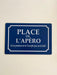 PLAQUE MÉTAL PLACE PAERO 30X20 CM - PLAQUE DECORATIVE - MUZZANO