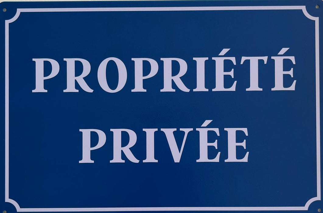 PLAQUE MÉTAL PRIOPRIETE PRIVEE 30X20 CM - PLAQUE DECORATIVE - MUZZANO