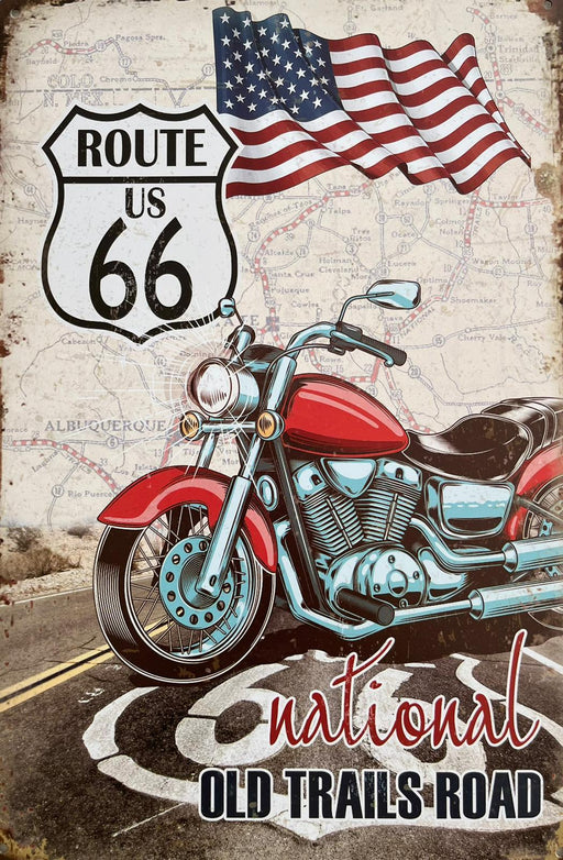 PLAQUE MÉTAL R66 BIKE 30X20 CM - PLAQUE DECORATIVE - MUZZANO