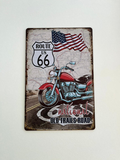 PLAQUE MÉTAL R66 BIKE 30X20 CM - PLAQUE DECORATIVE - MUZZANO