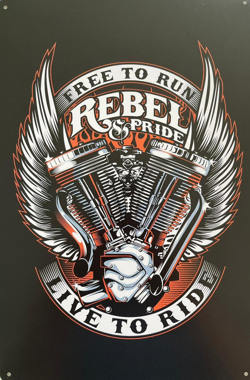 PLAQUE MÉTAL REBEL 30X20 CM - PLAQUE DECORATIVE - MUZZANO