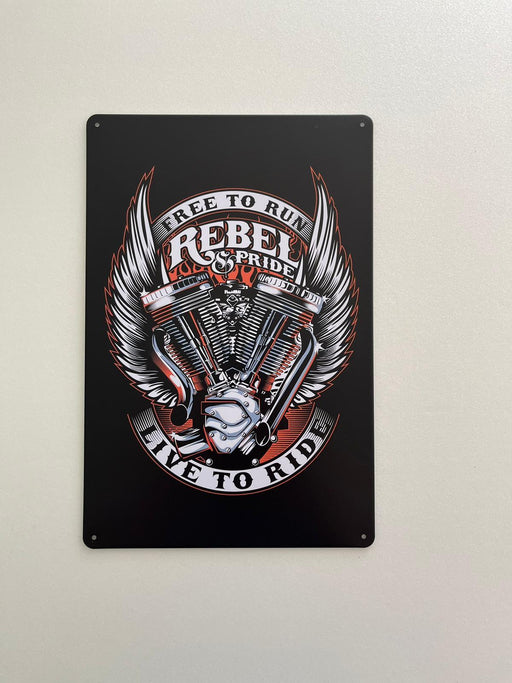 PLAQUE MÉTAL REBEL 30X20 CM - PLAQUE DECORATIVE - MUZZANO