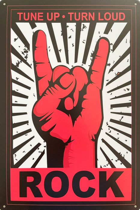 PLAQUE MÉTAL ROCK 30X20 CM - PLAQUE DECORATIVE - MUZZANO