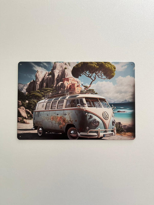 PLAQUE MÉTAL ROSES 30X20 CM - PLAQUE DECORATIVE - MUZZANO