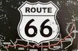 PLAQUE MÉTAL ROUTE 66 BLACK 30X20 CM - PLAQUE DECORATIVE - MUZZANO