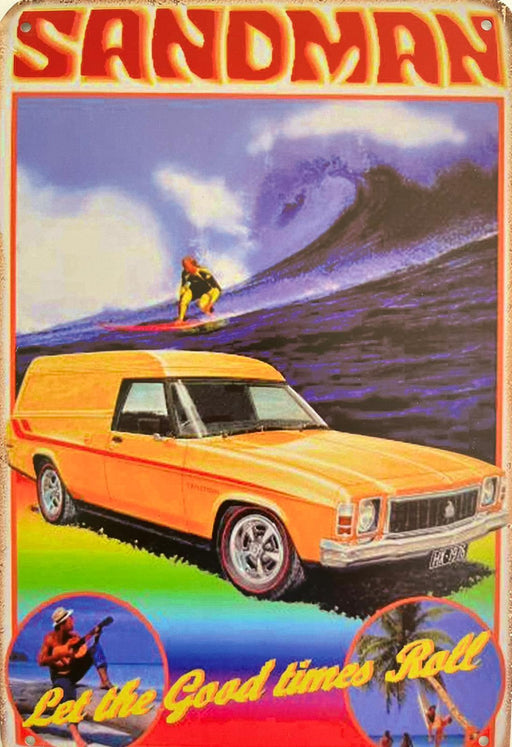 PLAQUE MÉTAL SANDMAN 30X20 CM - PLAQUE DECORATIVE - MUZZANO