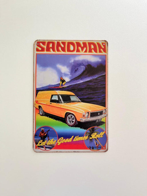 PLAQUE MÉTAL SANDMAN 30X20 CM - PLAQUE DECORATIVE - MUZZANO