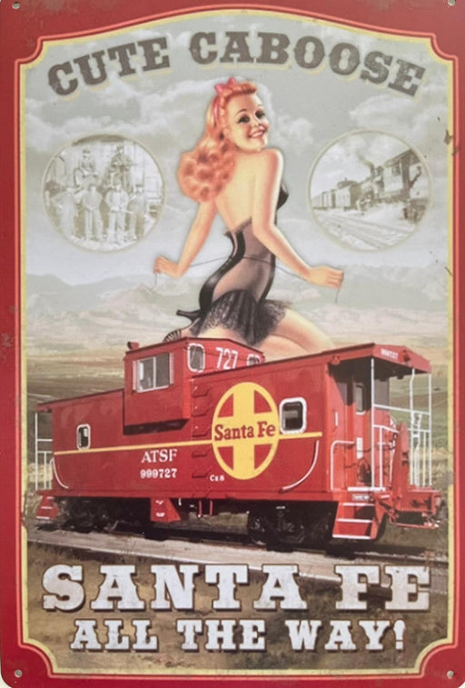 PLAQUE MÉTAL SANTA 30X20 CM - PLAQUE DECORATIVE - MUZZANO