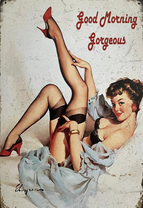 PLAQUE MÉTAL SEXY ANNE 80 30X20 CM - PLAQUE DECORATIVE - MUZZANO