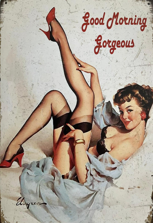 PLAQUE MÉTAL SEXY ANNE 80 30X20 CM - PLAQUE DECORATIVE - MUZZANO