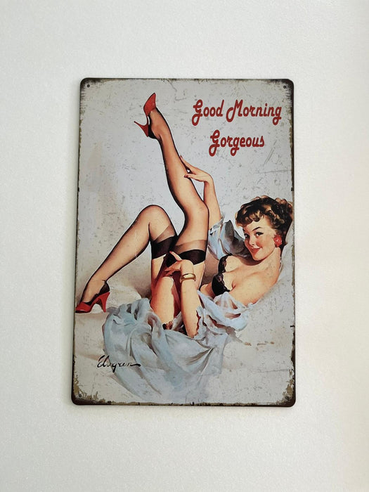 PLAQUE MÉTAL SEXY ANNE 80 30X20 CM - PLAQUE DECORATIVE - MUZZANO