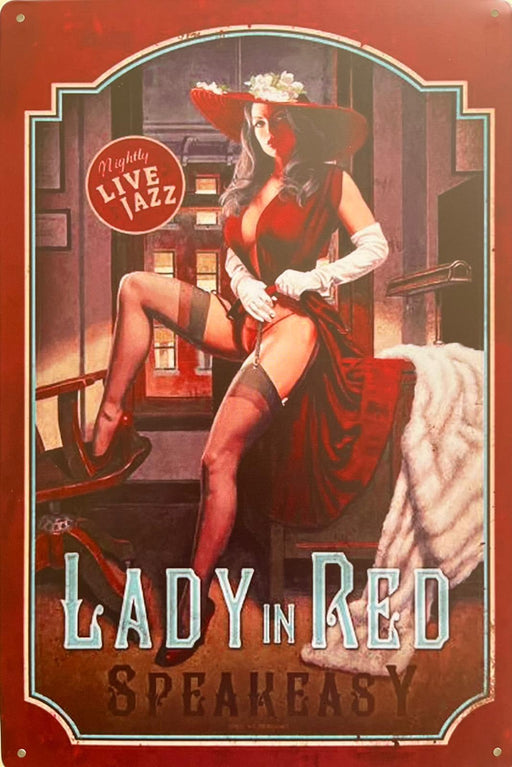 PLAQUE MÉTAL SPEAKEASY 30X20 CM - PLAQUE DECORATIVE - MUZZANO