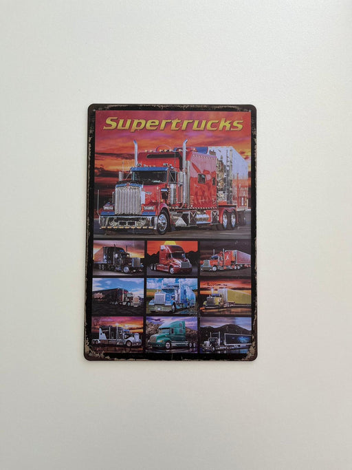 PLAQUE MÉTAL SUPERTRUCKS 30X20 CM - PLAQUE DECORATIVE - MUZZANO