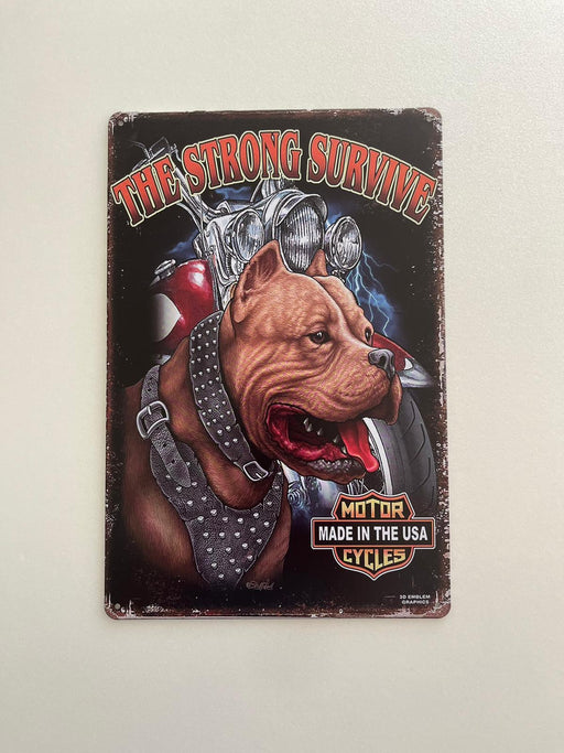 PLAQUE MÉTAL SURVIVE 30X20 CM - PLAQUE DECORATIVE - MUZZANO