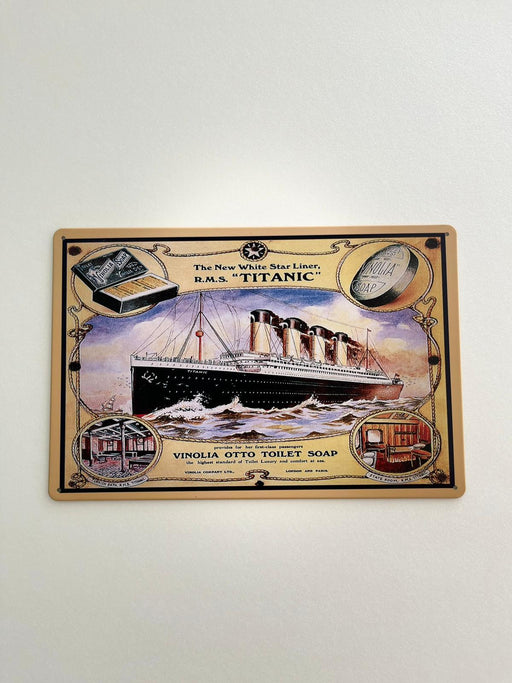 PLAQUE MÉTAL TITANIC 30X20 CM - PLAQUE DECORATIVE - MUZZANO