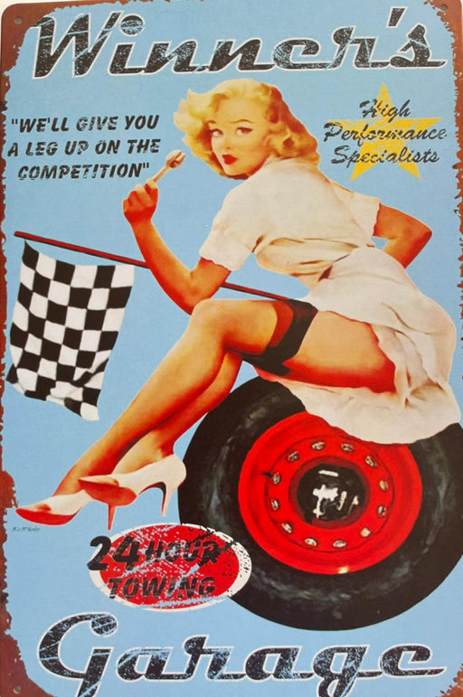 PLAQUE MÉTAL TOWING 30X20 CM - PLAQUE DECORATIVE - MUZZANO