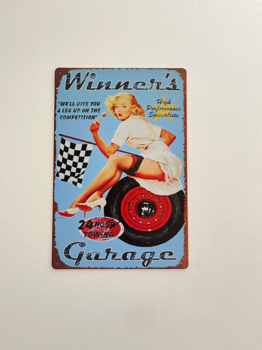 PLAQUE MÉTAL TOWING 30X20 CM - PLAQUE DECORATIVE - MUZZANO