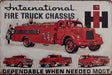 PLAQUE MÉTAL TRUCK FIRE 30X20 CM - PLAQUE DECORATIVE - MUZZANO