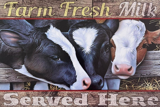 PLAQUE MÉTAL VACHE 30X20 CM - PLAQUE DECORATIVE - MUZZANO