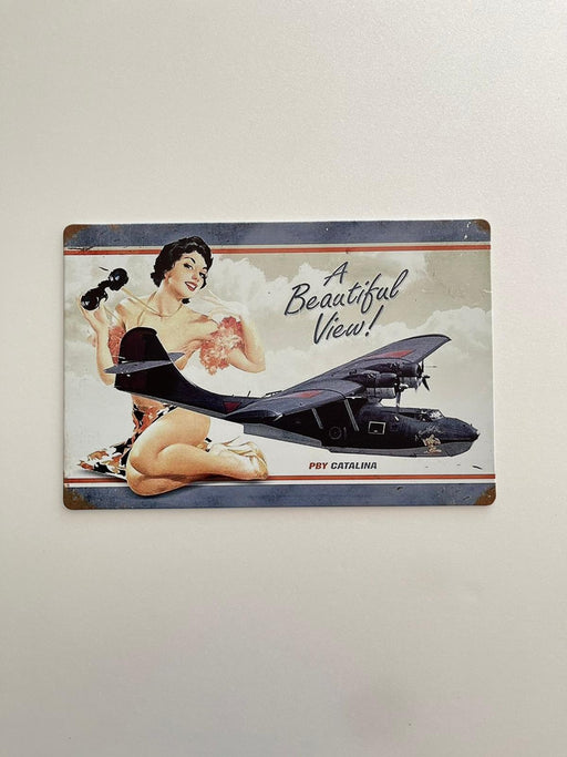 PLAQUE MÉTAL VIEW 30X20 CM - PLAQUE DECORATIVE - MUZZANO