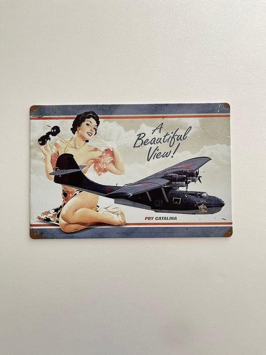 PLAQUE MÉTAL VIEW 30X20 CM - PLAQUE DECORATIVE - MUZZANO