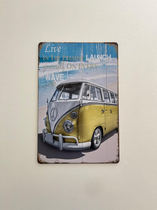 PLAQUE MÉTAL WAVE 30X20 CM - PLAQUE DECORATIVE - MUZZANO