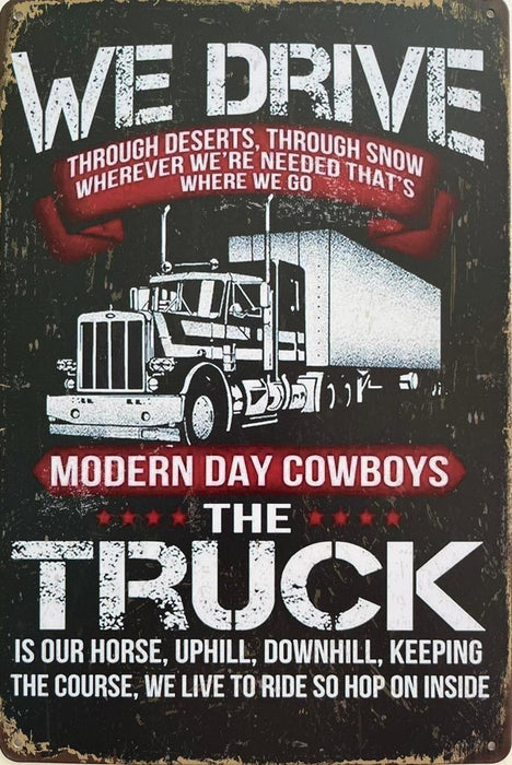 PLAQUE MÉTAL WE DRIVE 30X20 CM - PLAQUE DECORATIVE - MUZZANO