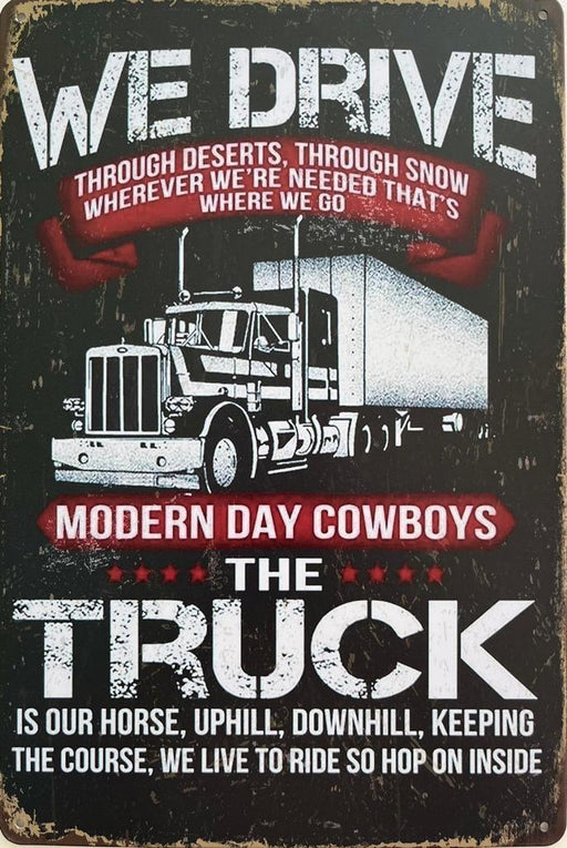 PLAQUE MÉTAL WE DRIVE 30X20 CM - PLAQUE DECORATIVE - MUZZANO