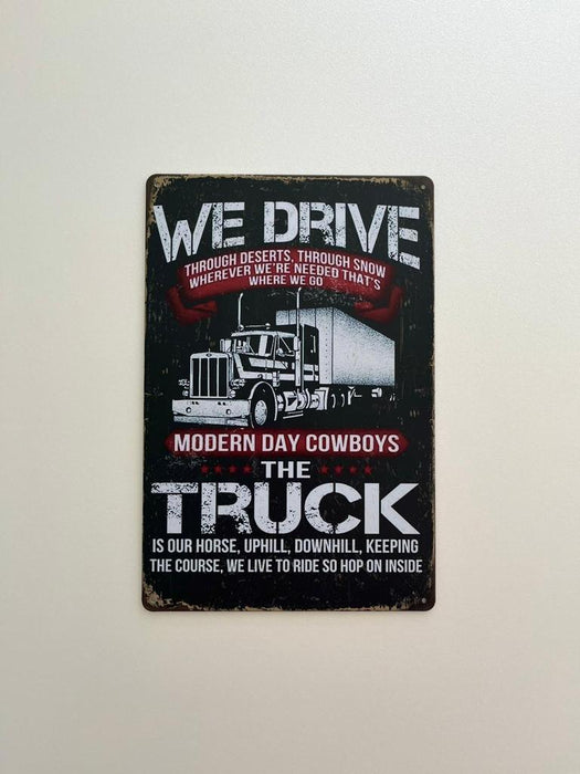 PLAQUE MÉTAL WE DRIVE 30X20 CM - PLAQUE DECORATIVE - MUZZANO