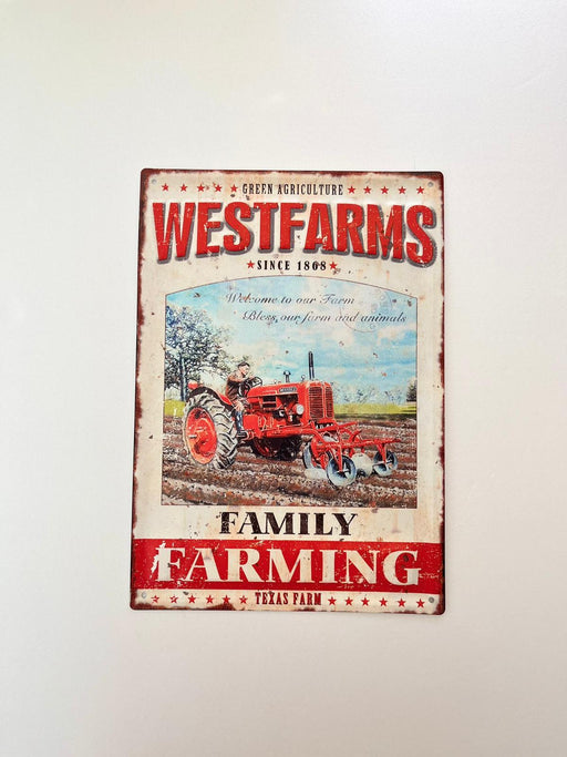 PLAQUE MÉTAL WESTFARMS 30X40 CM - PLAQUE DECORATIVE - MUZZANO