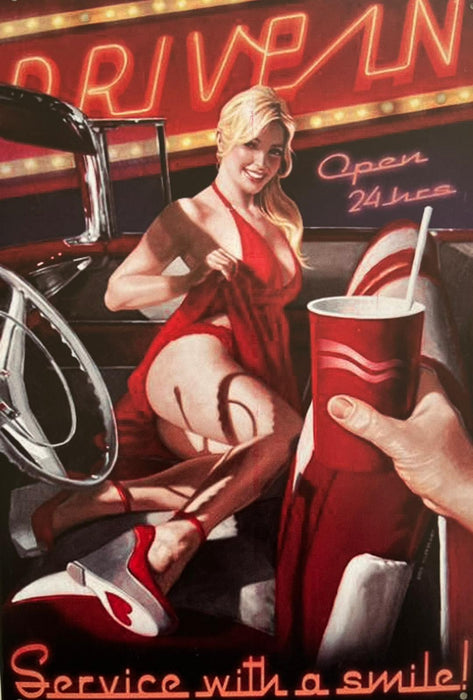 PLAQUE MÉTAL WITH A SMILE 30X20 CM - PLAQUE DECORATIVE - MUZZANO