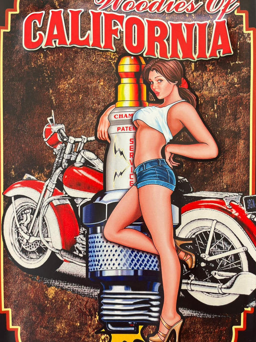 PLAQUE MÉTAL WOODIES 30X40 CM - PLAQUE DECORATIVE - MUZZANO