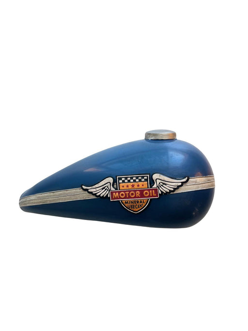 RÉSERVOIR MÉTAL MOTOR OIL BLEU 50x20 CM - RESERVOIR DECORATIF - MUZZANO